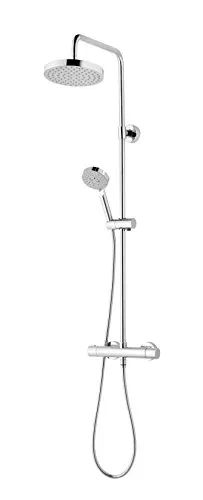 Schulte Duschsystem Rain II Modern rund - Duschsysteme mit modernem Design, bietet ein luxuriöses Duscherlebnis durch die große Regenbrause und die einfache Montage.