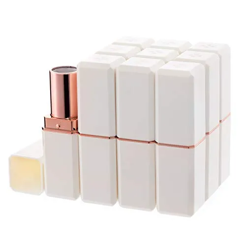 Allwon 10Pcs Weiß Leere Lippenstift Tubes DIY Lippenbalsam Container (Quadrat Tube)