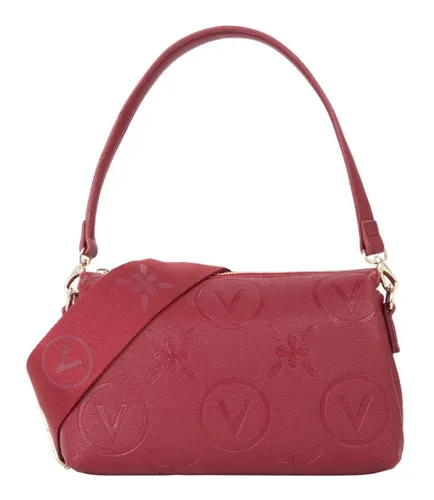 Valentino Schultertasche Umhängetasche Samba Re Shoulder Bag Rosso Scuro - Umhängetasche aus hochwertigem veganem Leder, zeitloses Design und praktische Innenaufteilung für optimale Organisation im Alltag.