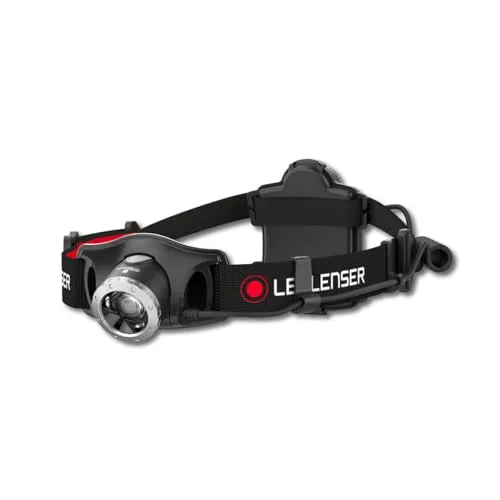 Ledlenser H7R.2 Akku-LED-Stirnlampe, 300 lm, 160m Leuchtweite, Dual-Power | bis zu 30h Leuchtdauer, AAA-Batterieoption, fokussierbar, IP54, rotes Rücklicht, 165g, für Camping, Wandern, Arbeit