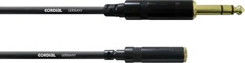 Cordial CFM 3 VY Audio Verlängerungskabel [1x Klinkenstecker 6.35mm - 1x Klinkenbuchse 3.5 mm] 3.00m