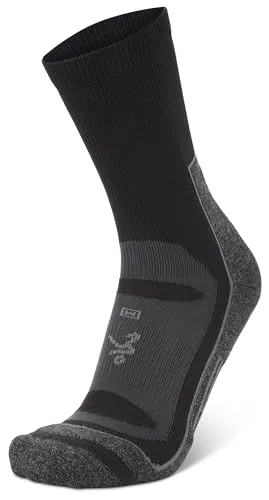 Balega Blister Resist Performance Crew Athletic Laufsocken (1 Paar), Grey/Black, L