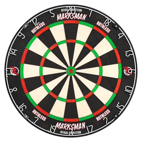 Produktbild Ruthless Marksman Dartscheibe aus Sisal mit ultradünnem Draht, professionelles Design, für Dartpfeile mit Stahlspitze (DB072)