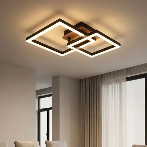 Moderne Deckenlampe Holzoptik mit LED 15W