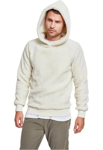 Urban Classics Herren Sherpa Hoodie Kapuzenpullover, per Pack Weiß (Offwhite 00555), Medium (Herstellergröße: M)