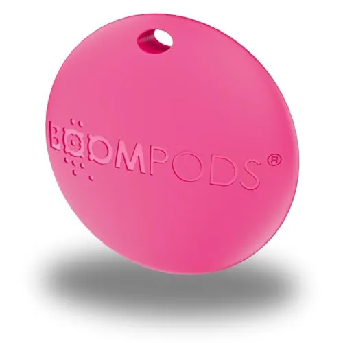 Boompods Boomtag Schlüsselfinder - Smart Tag Wallet Finder, Mini GPS Tracker Bluetooth kompatibel mit Apple Wo ist? App, Schlüssel- & Gegenstandsfinder für Schlüssel, Koffer, Kinder und Hund, Rosa