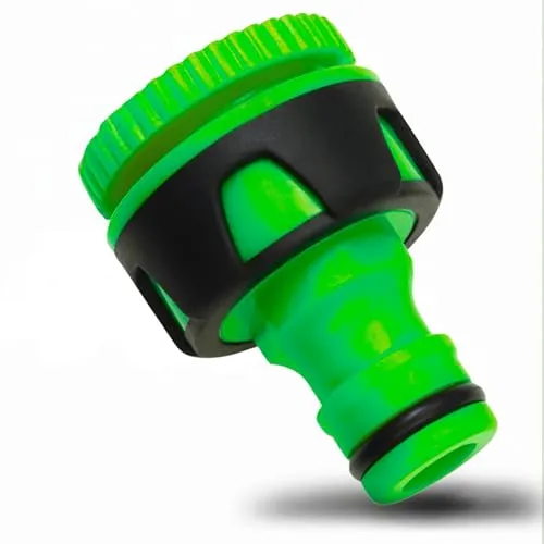 YourCasa Wasserhahn Adpater - Anschluss für 3/4 und 1/2 Zoll - Adapter Hahnverbinder aus Kunststoff - Schlauchanschluss Gartenschlauch Wasseranschluss Schlauch Wasserschlauch Hahnstück Garten (Grün)