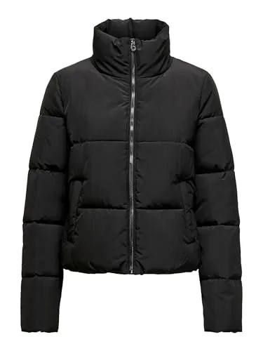 ONLY Steppjacke Dolly schwarz L (40) - Wanderschuhe in lockerer Passform, ideal für Outdoor-Aktivitäten. Diese pflegeleichte Steppjacke bietet Komfort und Stil mit extra langen Ärmeln und einem praktischen Reißverschluss.