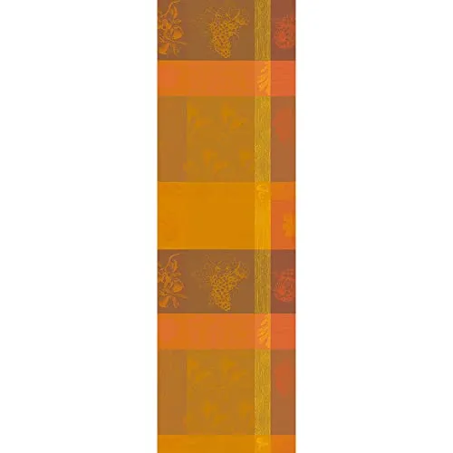 Garnier Thiebaut Tischläufer Mille Bois D Automne Potiron 44332, Gr. 55x180 cm
