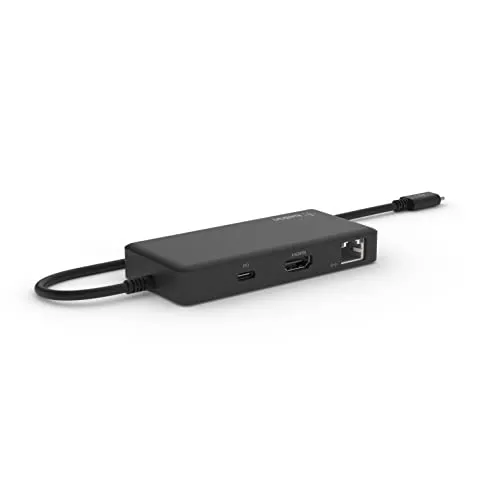 Belkin USB Hub Schwarz - USB Hub mit kompakter Größe, ideal für den Anschluss mehrerer Geräte und perfekt für unterwegs oder den Arbeitsplatz.