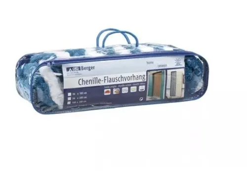 Berger Chenille-Flauschvorhang - Praktischer Türvorhang für Wohnwagen und Zelte, schützt vor Insekten und Sonnenlicht. Leicht und einfach zu handhaben, inklusive Tragetasche für optimale Aufbewahrung.