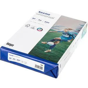 tecno Universal DIN A4 Druckerpapier Weiß 80 g/m² - 500 Blatt, ideal für Inkjet- und Laserdruck, ColorLok für brillante Ausdrucke