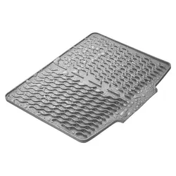 SOTECH Abtropfmatte Grau 396 x 327 x 12 mm – Spülbeckenmatte, Geschirrmatte, Abtropfgitter für die Küche