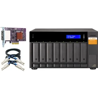 QNAP TL-D800S - 8-Schächte Festplatten-Array, hohe Speicherkapazität und optimale Datenverwaltung für NAS-Systeme