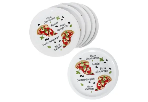 MamboCat Pizzateller 6er Set Variazione, Ø30,5cm XL-Teller für Pizza-Liebhaber - Pizzateller aus Porzellan im 6er Set, ideal für gesellige Abende und stilvolle Präsentation Ihrer Lieblingspizzen.