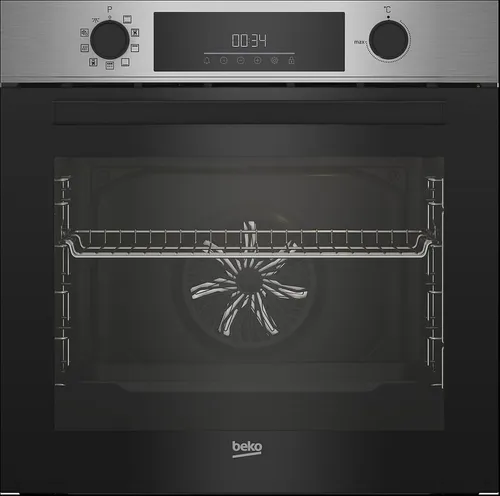 Beko BBIE113N1XMP Backofen mit Pyrolyse - Einbau-Backofen mit 72 Litern Kapazität, Pyrolyse-Selbstreinigung und Kindersicherung. Modernes Edelstahl-Design und elektronische Temperaturregelung für müheloses Kochen.