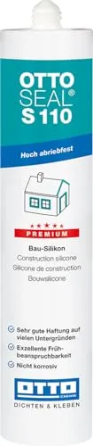 OTTOSEAL S 110 Premium-Bau-Silikon 310ml C64 eiche hell – Hoch abriebfest & schnell beanspruchbar – Für die Verfugung von Glaselementen – Sicher gegen Schimmel