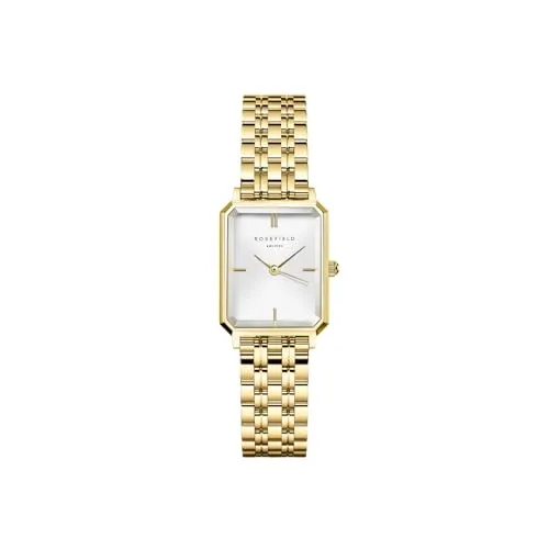 Rosefield Damenuhr Octagon XS Goldfarben OWGSG-O60 - Armbanduhr für Damen, elegantes Design in Goldfarben mit einem stilvollen Octagon-Gehäuse für einen modernen Look.