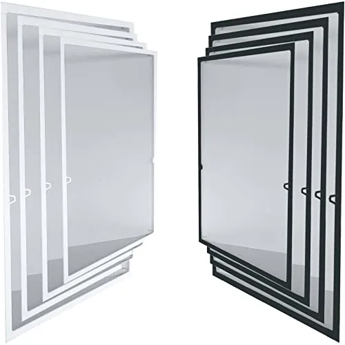 Grafner Fliegenschutzgitter für Fenster, 130 x 150 cm, ohne Bohren - Fliegengitter mit Aluminiumrahmen, individuell zuschneidbar und effektiver Insektenschutz, montierbar ohne Bohren – ideal für alle Fenstergrößen.