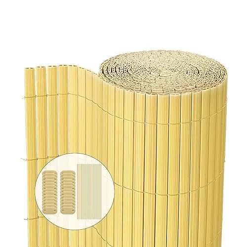 VOUNOT PVC Sichtschutzmatte 80 x 500 cm - Gartensichtschutz mit verstärkten Rohren für maximale Stabilität und Kratzfestigkeit, ideal für Garten, Balkon und Terrasse.