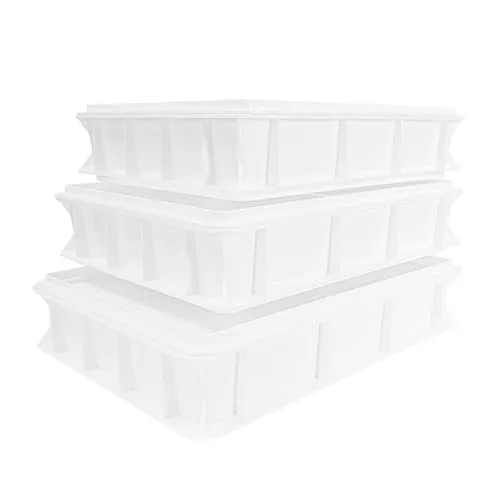 Pizza Lover Aufbewahrungsbox für Pizzaballen - Aufbewahrungsboxen für Pizzateig, ideal zur Aufbewahrung von 6 Teiglingen, inklusive 3 Boxen und 3 Deckeln, feucht abwischbar und passt in Haushaltskühlschränke.