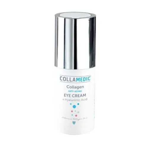 COLLAMEDIC Augencreme gegen Falten mit Kollagen, Hyaluronsäure, Goji Stammzellen, Ceramiden & Opuntienöl, Anti-Aging Pflege für Augenpartie, 20 ml
