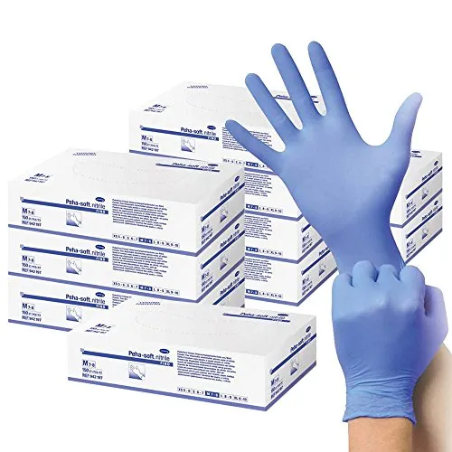 10x 150 Nitrilhandschuhe Peha-soft nitrile fino Einmalhandschuh Untersuchungshandschuhe blau, M