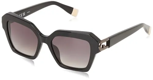 Furla Damen Sfu817 Sonnenbrille, schwarz (Shiny Black), 53/18/140