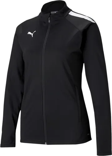PUMA Damen Teamliga Training Jacket - Sportjacke in Puma Black - Sportjacke aus recycelten Materialien mit dryCELL Technologie für optimalen Feuchtigkeitstransport und trockenen Tragekomfort. Ideal für sportliche Aktivitäten.