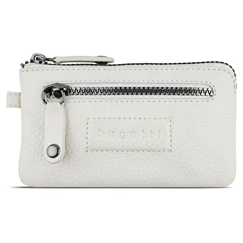 bugatti Schlüsseltasche Elsa - Elegante Schlüsseltasche mit RFID-Schutz, ideal für sicheres Aufbewahren von Schlüsseln und Karten, hochwertiges Lederdesign und praktische Zipperfächer.