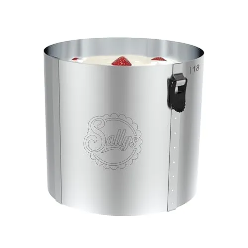 Sallys Tortenring aus Edelstahl, 20 cm hoch, silber von Sallys