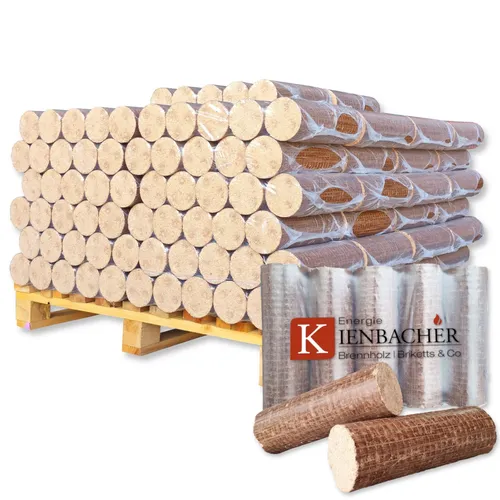 300kg Nestro Hartholz Briketts für Kamin und Ofen - Brennstoffe: 300kg hochwertige Hartholzbriketts aus Buche und Eiche, ideal für eine langanhaltende Glut und effiziente Wärmeabgabe im Kamin oder Ofen.