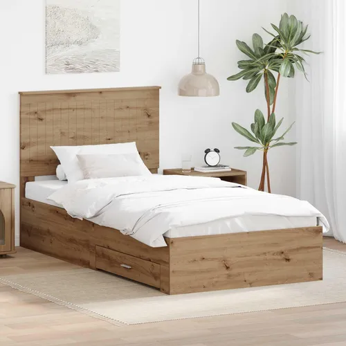 Maison Exclusive Bettrahmen Artisan-Eiche 100 x 200 cm
