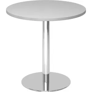Hammerbacher Besprechungstisch STF08, rund, lichtgrau von Hammerbacher