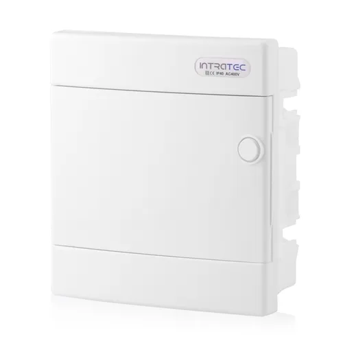 Sicherungskasten Unterputz IP40 Verteiler Gehäuse 1-reihig 8 Module weiße Tür