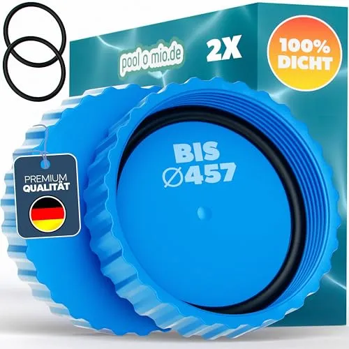 Winterverschluss Set für Intex & Bestway Pools - Schwimmbecken-Zubehör mit hochwertigen PVC-Stopfen für eine sichere Überwinterung Ihrer Easy und Frame Pools.