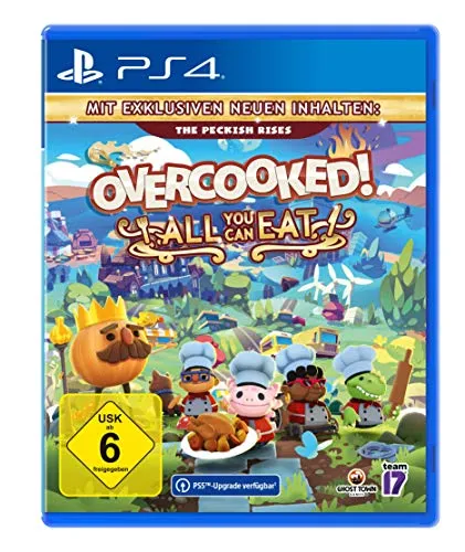Overcooked! All You Can Eat - [Playstation 4] - Games: Erlebe Online-Multiplayer und verbessertes Gameplay in atemberaubender 4K-Grafik mit zusätzlichen Leveln und neuen Köchen für ultimativen Spielspaß.