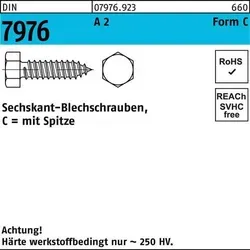 Reyher Blechschraube DIN 7976 m.Sechskant 3,9 x 9,5 A 2