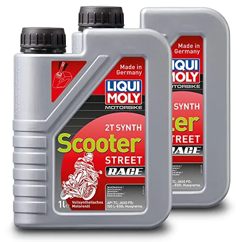 2x LIQUI MOLY 1053 Motorbike 2T Synth Scooter Street Race Motorrad Motoröl 1L