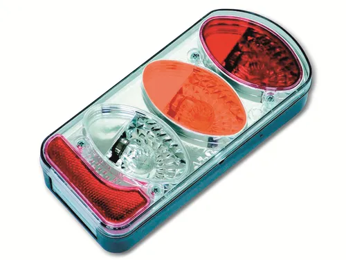 IWH Rückleuchte 41130, Klarglas, 5 Kammern, rechts, ohne Leuchtmittel 041130