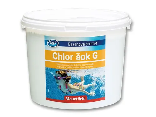 Mountfield Azuro Chlor-Schock DE Granulat - Poolpflegemittel zur schnellen Desinfektion, wirkt effektiv gegen Bakterien und Algen für ungetrübten Badespaß. Ideal für Erst- und Schockbehandlung.