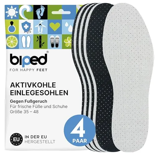 biped Aktivkohle Einlegesohlen gegen Schweißfüße