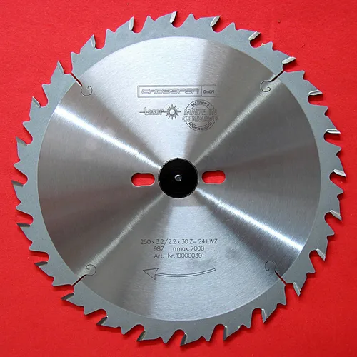 HM Sägeblatt 250x30mm Z24 WZ Wechselzahn Hartmetall Kreissägeblatt NEUWARE