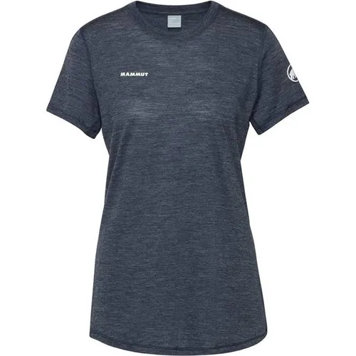Mammut Tree Wool FL Damen T-Shirt - Dunkel Blau - L - Hochwertiges Merinowoll-T-Shirt für Damen, ideal für Outdoor-Aktivitäten und angenehm warm bei kühlem Wetter.