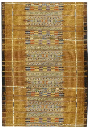 Gino Falcone Teppich Outdoor-Africa 38, rechteckig, goldfarben - Teppich für In- und Outdoor, robust und schmutzabweisend, ideal für Eingangsbereiche oder Terrassen. Maße: 120 cm x 180 cm, Höhe: 5 mm.