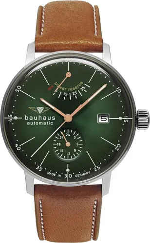 Bauhaus Dessau Automatikuhr mit Gangreserveanzeige 20604 in grün von BAUHAUS