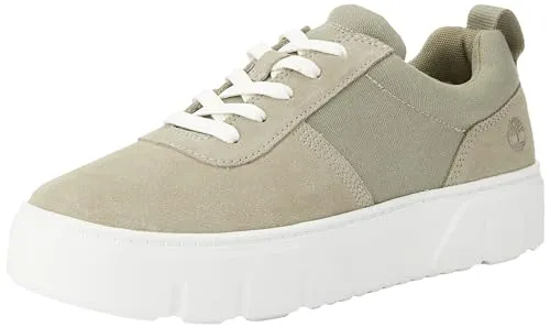 Timberland Low LACE UP Sneaker, Laurel Court Light Taupe Suede, 6
