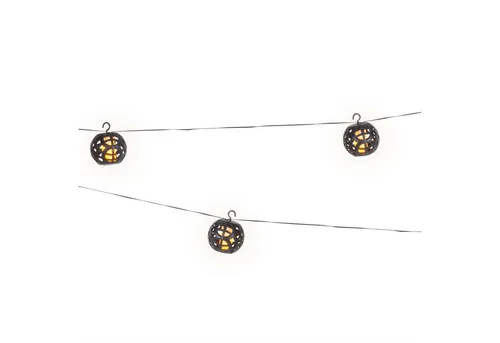 MARELIDA LED-Lichterkette Feuerball 8 Leuchtkugeln mit Flammeneffekt 2,1m Timer indoor outdoor, 8-flammig