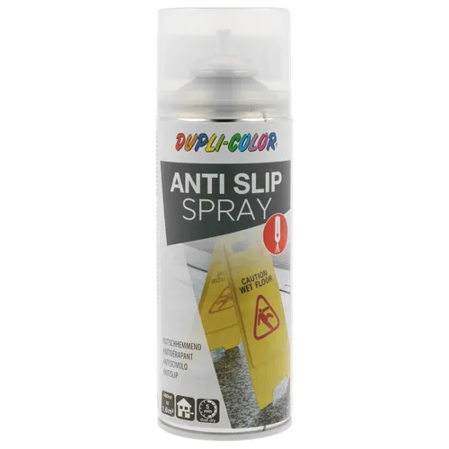 DUPLI-COLOR ANTI SLIP SPRAY 400 ml - Rutschhemmendes Spray - Klebemittel & Dichtstoffe - Erhöht die Sicherheit auf Treppen, Böden und mehr. Schnelltrocknend, chlor- und salzwasserbeständig, für verschiedene Oberflächen geeignet.