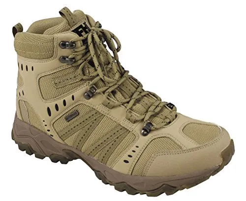 MFH Tactical Einsatzstiefel – Knöchelhoch für Outdoor-Abenteuer - Arbeits- & Schutzkleidung mit hochwertiger HBR Membran, wasserdicht und atmungsaktiv. Ideal für Trekking und Wandertouren mit griffiger, gut dämpfender Sohle.